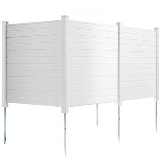 Pantallas de Privacidad para Exteriores, Valla para Aire Acondicionado de 50" W x 50" H, Enclosure para Equipos de Piscina, Valla de Privacidad de Vinilo Horizontal, Perfecta para Encerrar Cubos d...