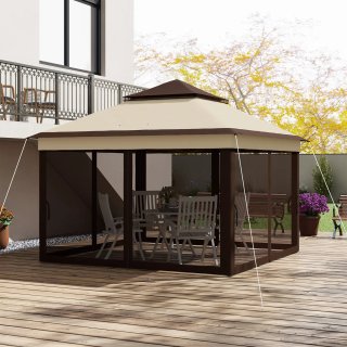 Gazebo 3x3 Regolabile su 3 Livelli con Pareti Rimo