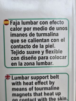 Faja Lumbar Stock Líder Efecto Calor