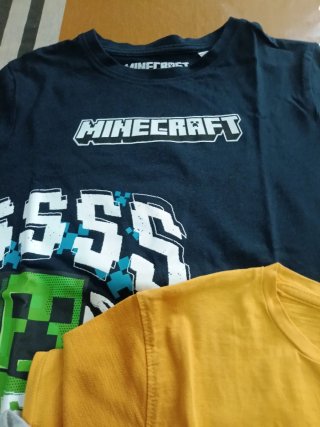 Lote 3 camisetas niño (Minecraft, Among Us)