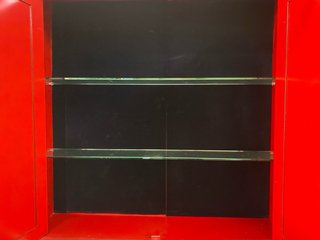 Mueble bureau de madera rojo