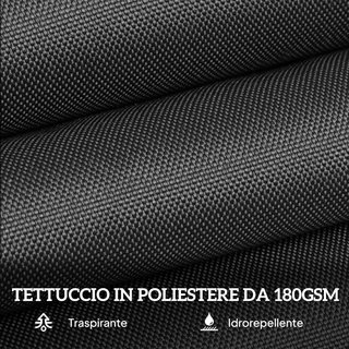 Sombrilla de Jardín 460X270X240Cm Doble con Apertura a Manivela, Acero y Poliéster Negro