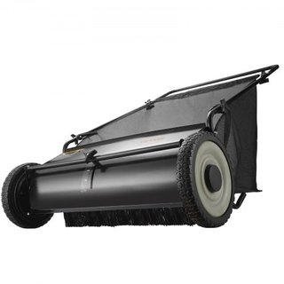 Barredora de Césped Manual, Recogedor de Hojas y Césped de 26 pulgadas, Ruedas de Goma Resistentes y Acero Reforzado, Duradera con Gran Capacidad de 7 pies cúbicos, Bolsa de Recolección de Malla, ...