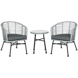 Outsunny Set Mobili Giardino Boho in Rattan con Ta