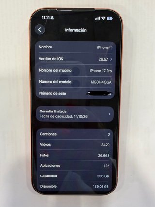 iPhone 17 Pro 256GB Naranja
