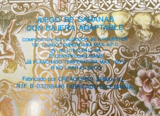 JUEGO SABANAS ALGODON-POLIESTER ANTIGUAS CON BORDA