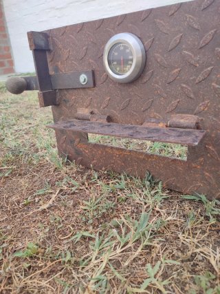 Puerta horno artesanal con pirómetro