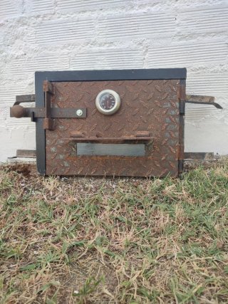 Puerta horno artesanal con pirómetro