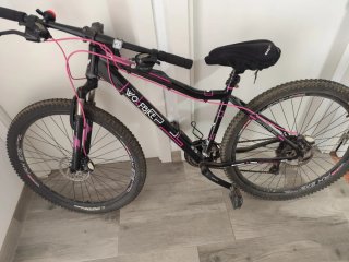 Bicicleta Montaña Wolfbike Negra y Rosa