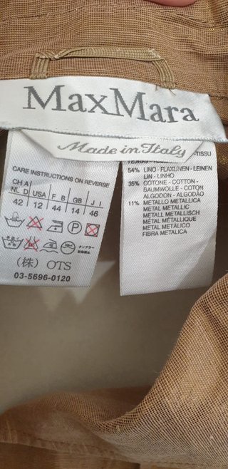 Giacca Max Mara Tg 46 cotone e lino