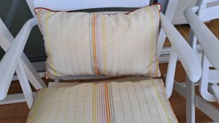 2 Cojines Decorativos Rayas. 46x28