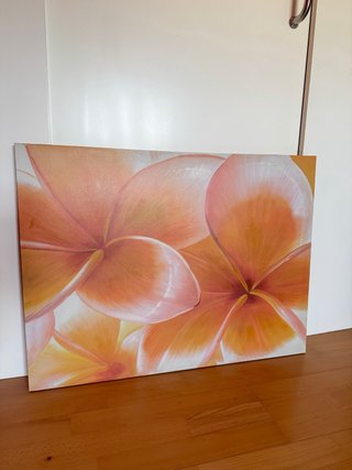 Cuadro Decorativo Flores Naranja y Rosa