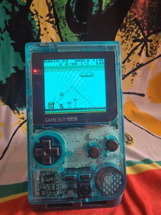 Game Boy Pocket Azul IPS + Amplificador Audio