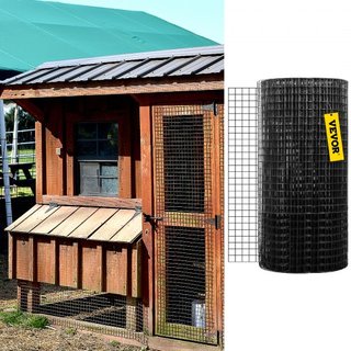 Malla de Hardware, 36" x 50' y Tamaño de Malla de 1"x1", Cercado de Alambre de Acero Galvanizado Recubierto de Vinilo de 16 Gauge con un Cortador y un Par de Guantes de Tela, para Cercas de Jardín...