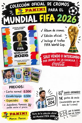 VENDO Cromos Panini Mundial FIFA 2026