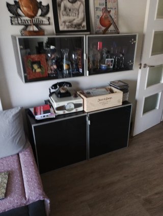 Mueble comedor modular negro