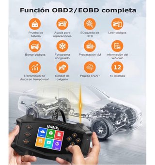 diagnóstico OBD2 UWALK, modelo K58, diseñada para