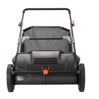 Barredora de Césped Manual, Recogedor de Hojas y Césped de 21 pulgadas, Ruedas de Plástico Resistente y Acero Reforzado Duradero con Gran Capacidad de 3.5 pies cúbicos, Bolsa de Recolección de Mal...
