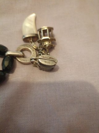 Collar Thomas Sabo Plata 925 y Cuentas Negras+3dij