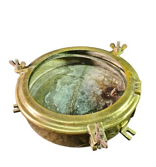 Ojo de buey naval antiguo