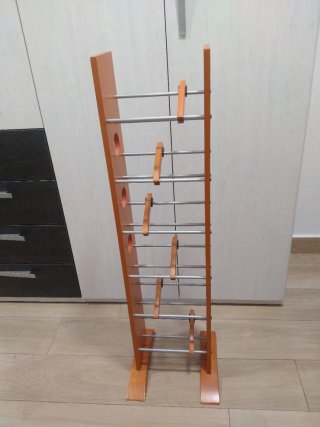 Estantería CD Madera y Metal Naranja