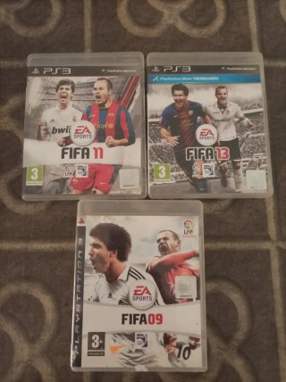 Lote 3 Juegos FIFA PS3: 09, 11, 13