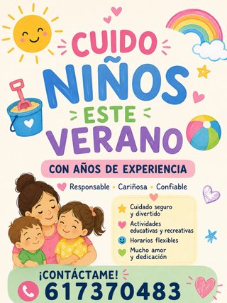 Cuido niños este verano