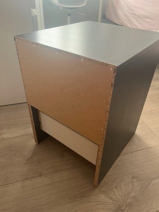 Mesita de noche Ikea 2 cajones negra
