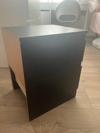 Mesita de noche Ikea 2 cajones negra