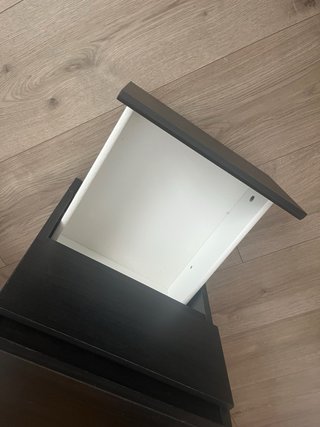 Mesita de noche Ikea 2 cajones negra