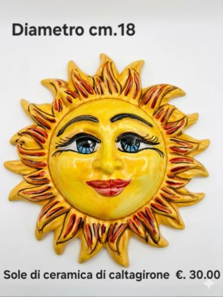 Sole ceramica cm.18 Caltagirone