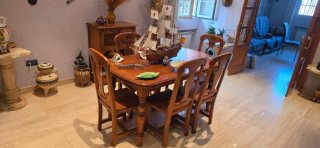 Conjunto comedor rustico