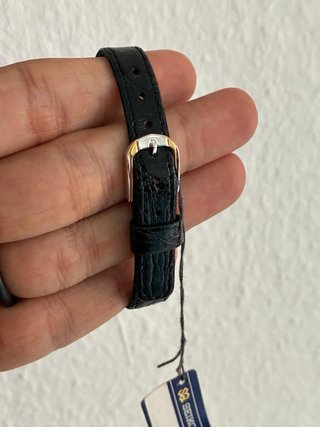 Reloj Seiko Tank Mujer Vintage Dorado Negro 80s