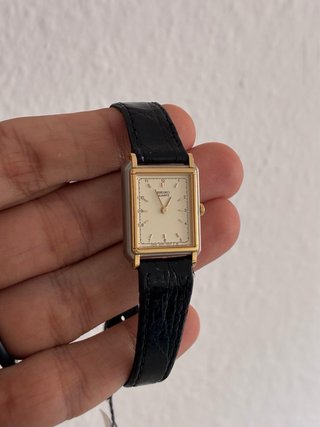 Reloj Seiko Tank Mujer Vintage Dorado Negro 80s