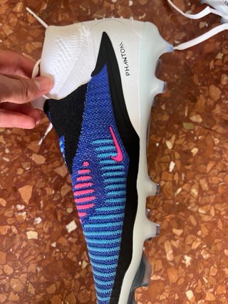Botas de fútbol Nike Phantom Azules/Rosadas