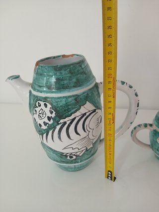 Set Teiera Bricco Tazza Ceramica Vietri Anni '50