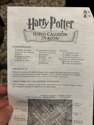Juego mesa Harry Potter Callejón Diagón Incompleto