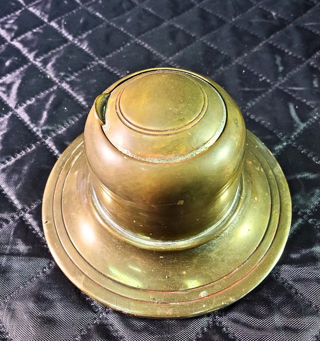 Escribanía naval antigua latón/madera