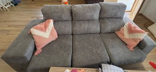 Sofá chaiselongue gris