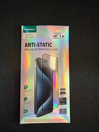 ONEMAX Anti-Static Full Glue Glass iPhone 16