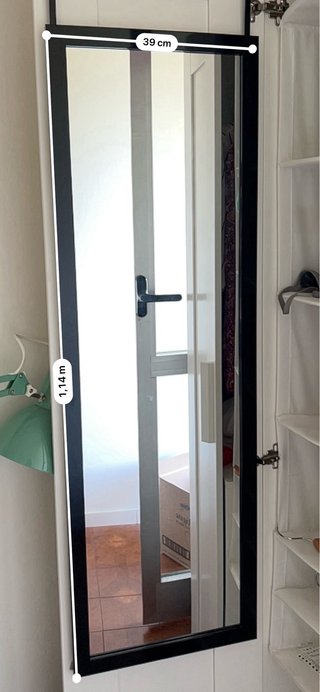 Specchio nero da porta