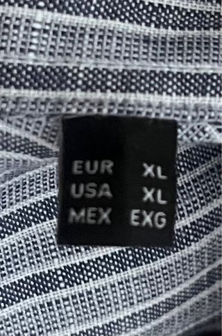 Camisa Massimo Dutti Rayas Azul/Gris Talla xl