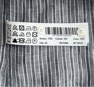 Camisa Massimo Dutti Rayas Azul/Gris Talla xl