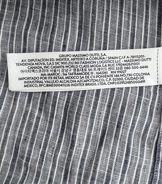 Camisa Massimo Dutti Rayas Azul/Gris Talla xl