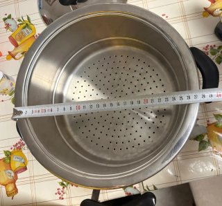Olla AMC y vaporera 28 cm. No INDUCCIÓN