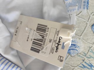 Braguita bikini azul y blanco