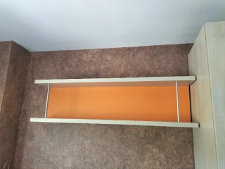 Cama nido juvenil marrón chocolate  y naranja