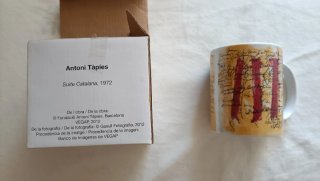 5 Tazze di porcellana con design di pittori