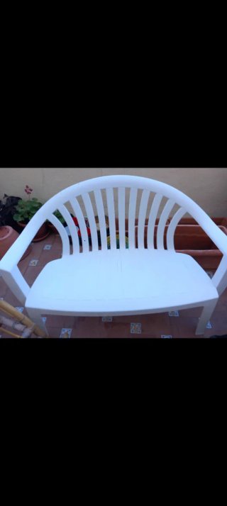 Conjunto mesa y banco terraza exterior