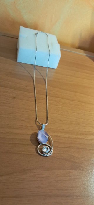 Coordinato Braccialetto e Collana Viola